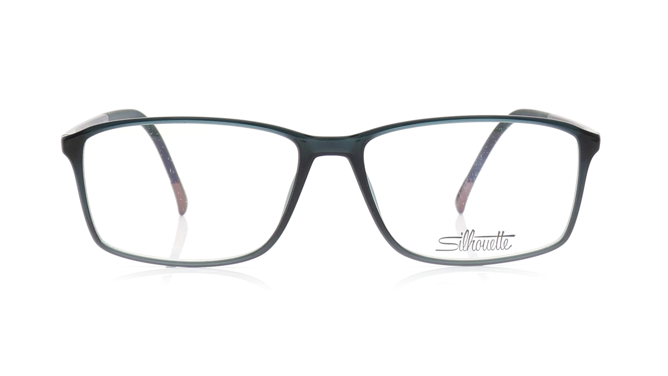 Image 1 of Green Round Eyeglasses for Men from Silhouette Available at Titan Eye+