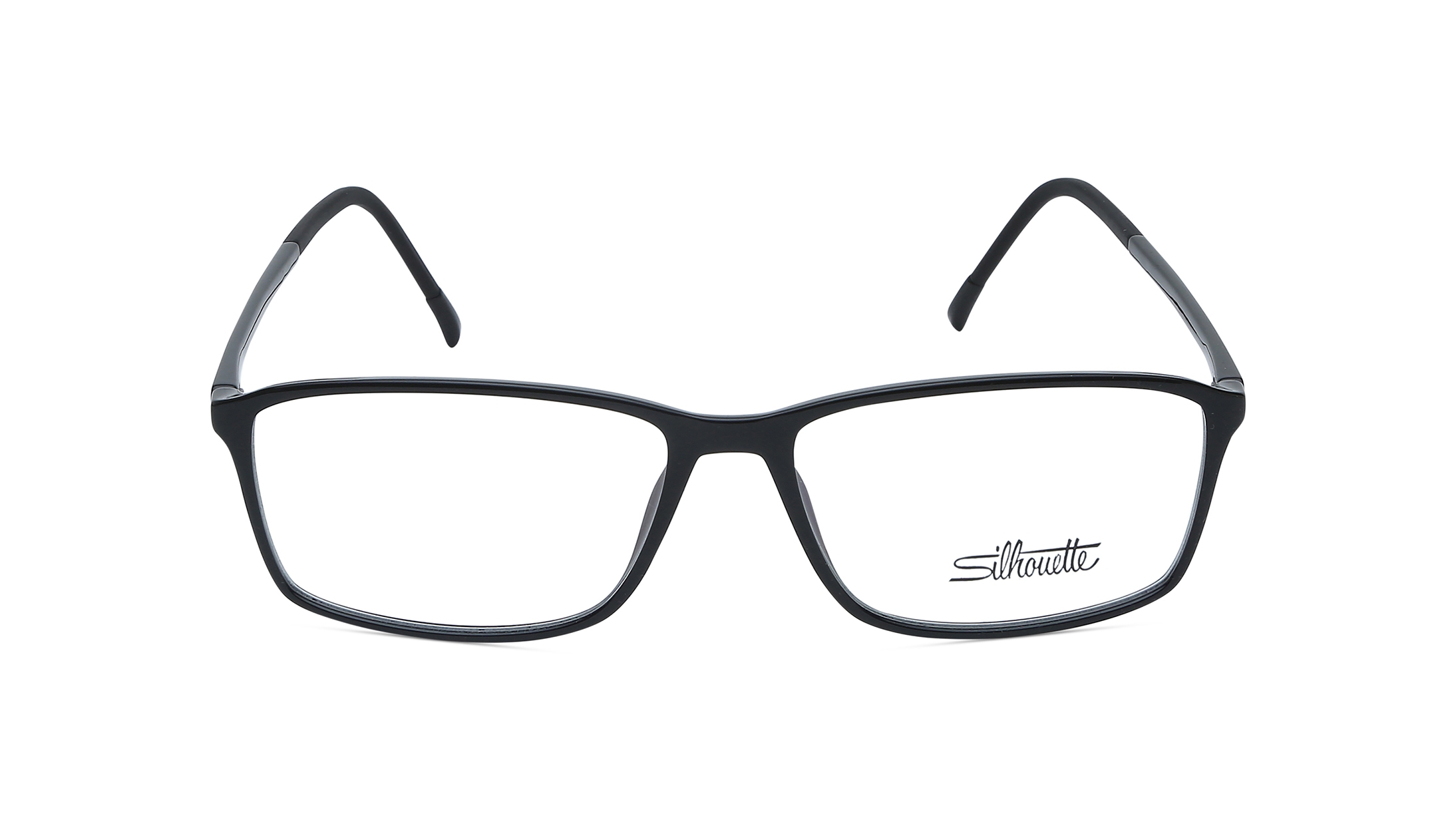 Image 1 of Black Square Eyeglasses for Men and Women from Silhouette Available at Titan Eye+