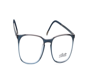 Image 2 of Blue Square Eyeglasses for Men and Women from Silhouette Available at Titan Eye+
