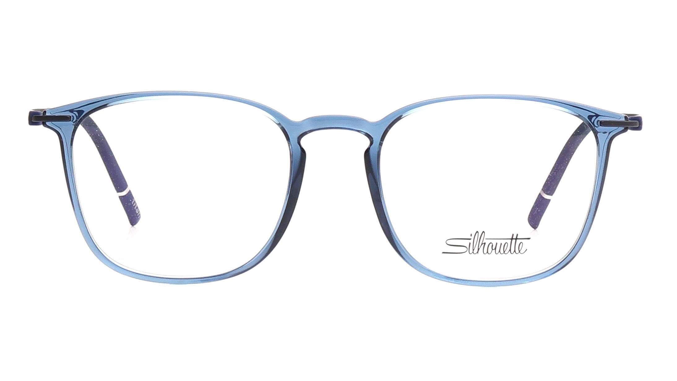 Image 1 of Blue Wayfarer Eyeglasses for Men and Women from Silhouette Available at Titan Eye+