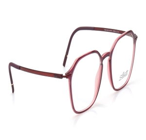 Image 2 of Brugundy Hexagon Eyeglasses for Unisex from Silhouette Available at Titan Eye+
