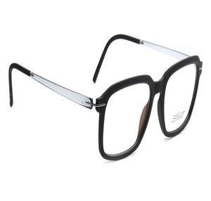 Image 2 of Black Rectangle Eyeglasses for Men and Women from Silhouette Available at Titan Eye+