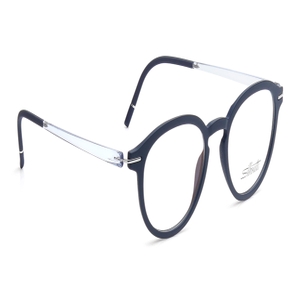 Image 2 of Black Round Eyeglasses for Men and Women from Silhouette Available at Titan Eye+