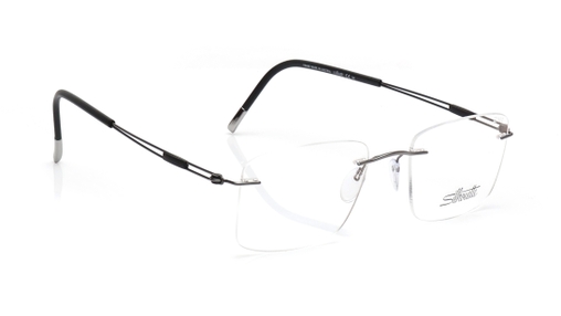 Image 2 of Gun Metal Rectangle Eyeglasses for Men from Silhouette Available at Titan Eye+