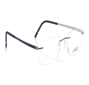 Image 2 of Gold Rectangle Eyeglasses for Men And Women from Silhouette Available at Titan Eye+