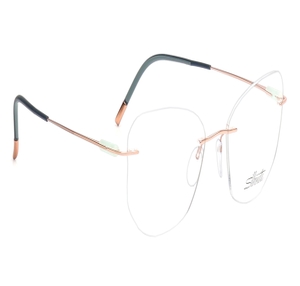 Image 2 of Rose Gold Geometric Eyeglasses for Men from Silhouette Available at Titan Eye+