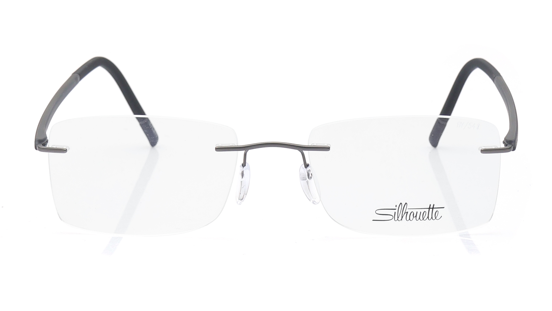 Image 1 of Gun Rectangle Eyeglasses for Men from Silhouette Available at Titan Eye+