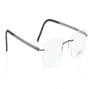 Image 2 of Gun Rectangle Eyeglasses for Men from Silhouette Available at Titan Eye+