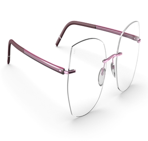 Image 2 of Pink Hexagon Eyeglasses for Women from Silhouette Available at Titan Eye+
