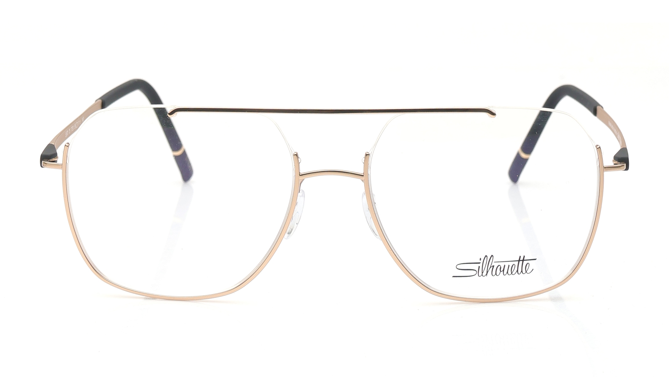 Image 1 of Gold Aviator Eyeglasses for Unisex from Silhouette Available at Titan Eye+