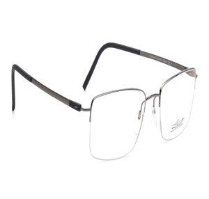 Image 2 of Silver Rectangle Eyeglasses for Men and Women from Silhouette Available at Titan Eye+