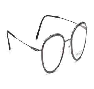 Image 2 of Grey Round Eyeglasses for Men and Women from Silhouette Available at Titan Eye+