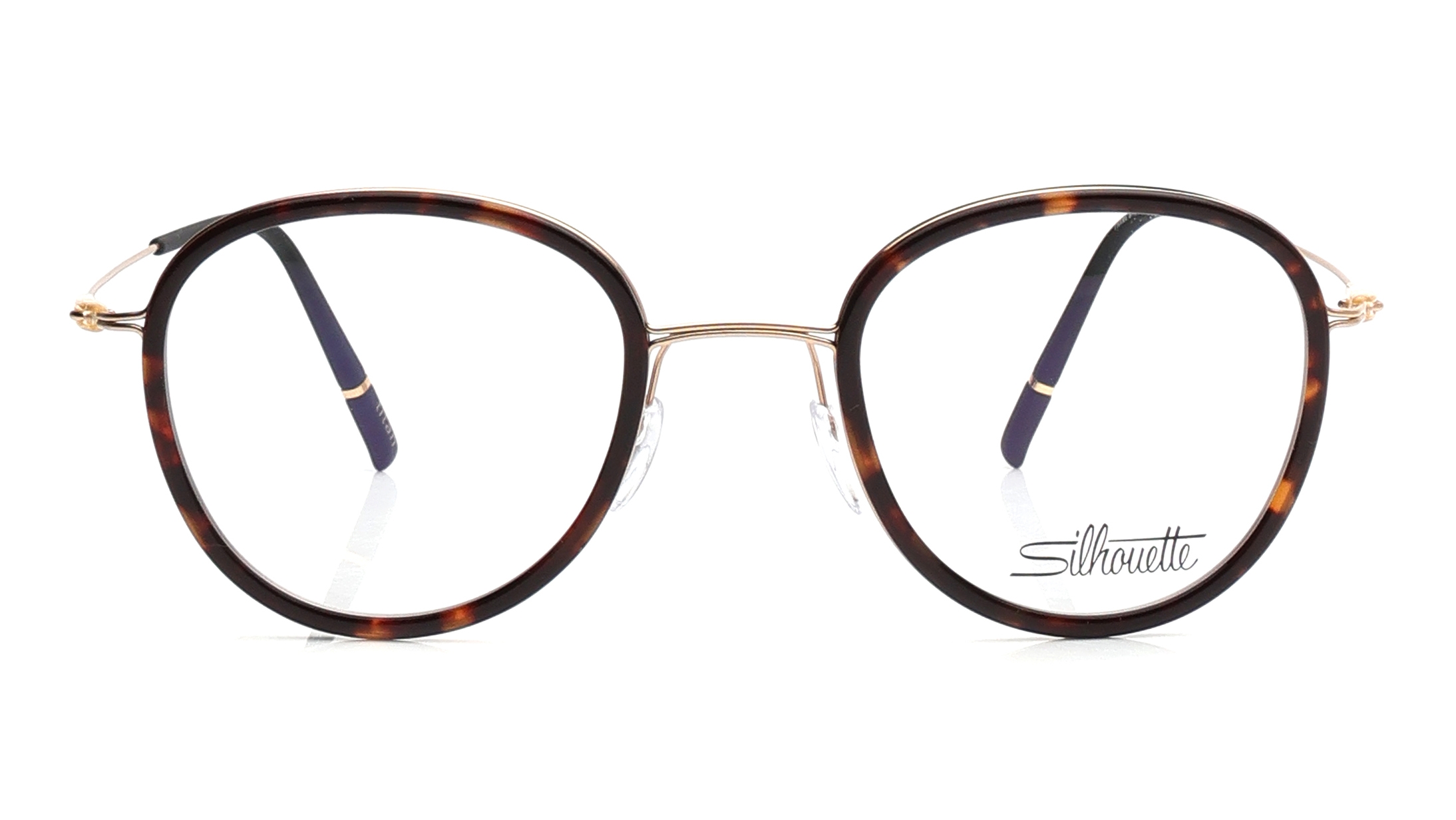 Image 1 of Havana Round Eyeglasses for Men and Women from Silhouette Available at Titan Eye+