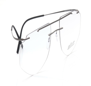 Image 2 of Grey Hexagon Eyeglasses for Men from Silhouette Available at Titan Eye+