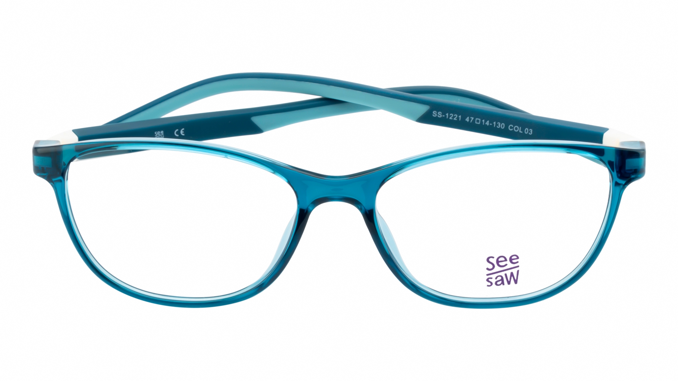 Image 1 of Teal Oval Eyeglasses for Kids from SeeSaw Available at Titan Eye+