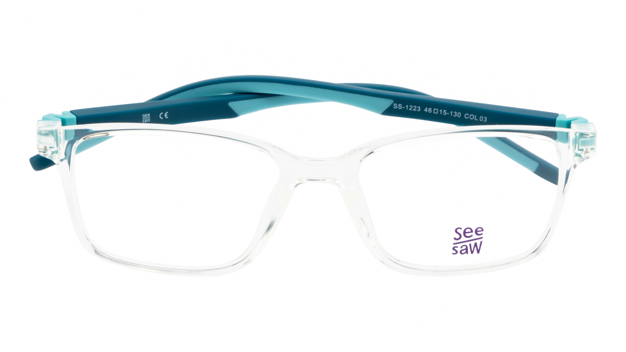 Image 1 of Transparent Square Eyeglasses for Kids from SeeSaw Available at Titan Eye+