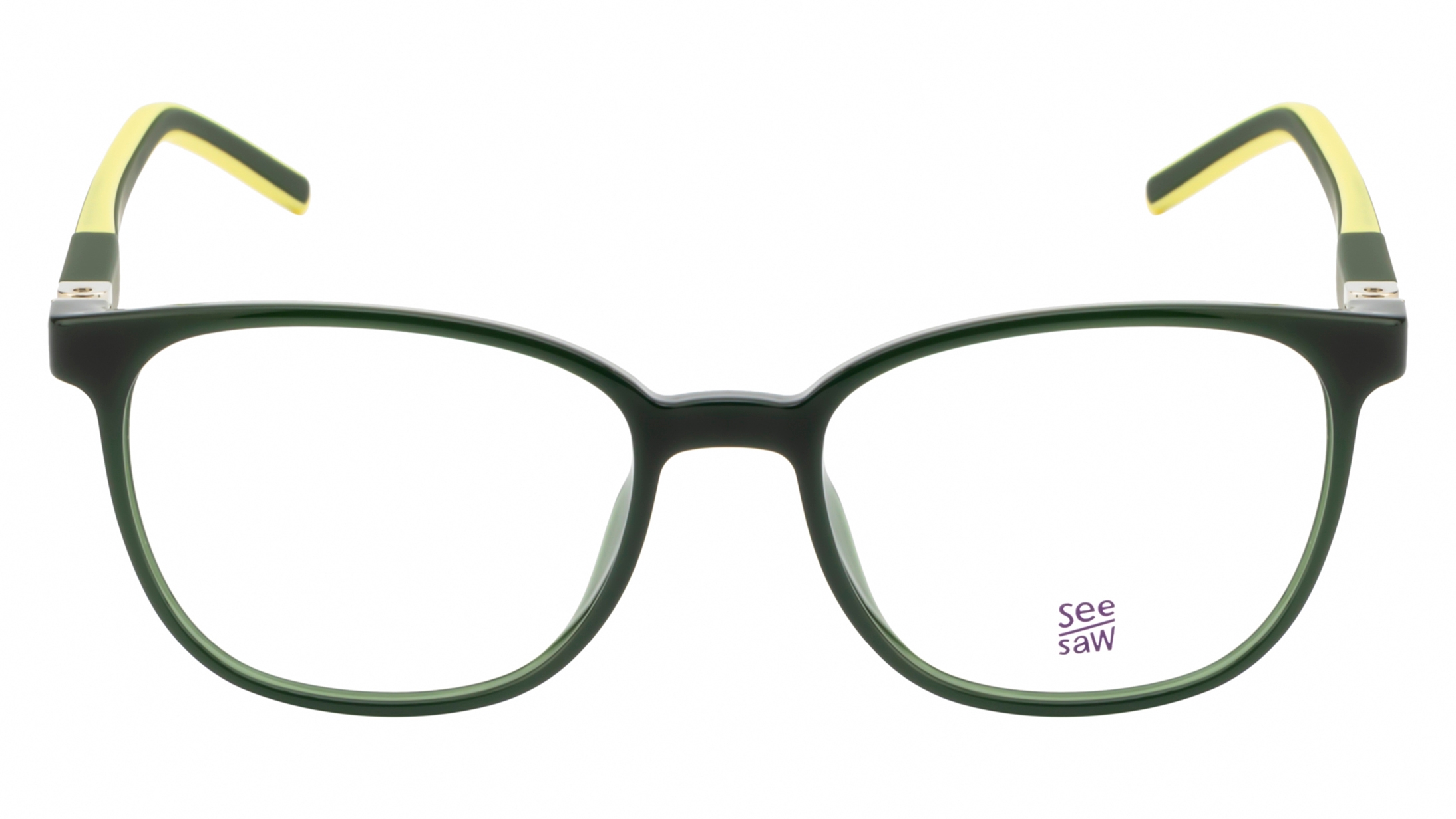 Image 1 of Green Square Eyeglasses for Kids from SeeSaw Available at Titan Eye+