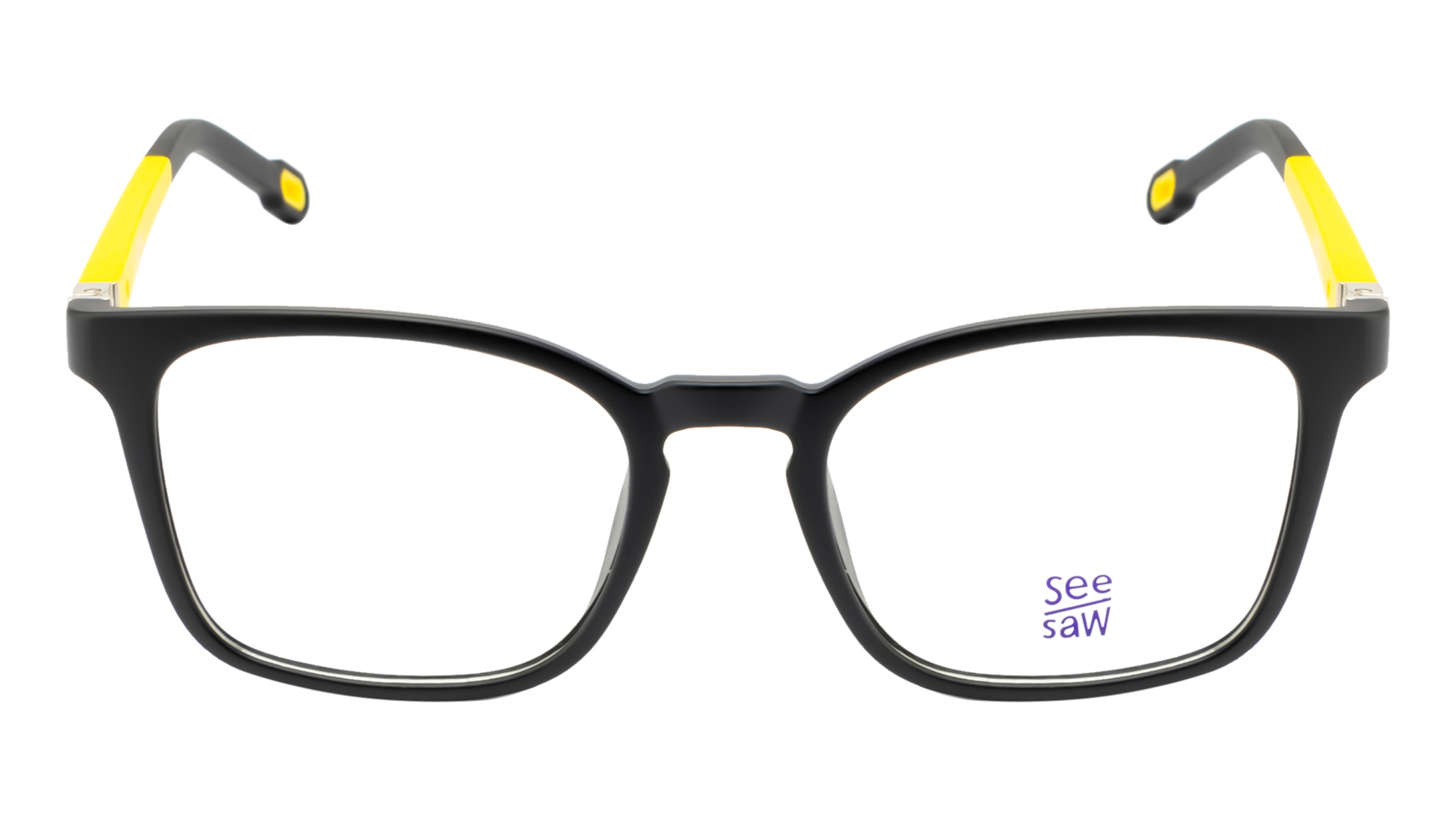 Image 1 of Black Wayfarer Eyeglasses for Kids from SeeSaw Available at Titan Eye+