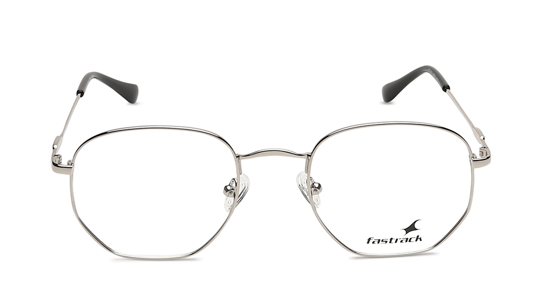 Image 1 of Silver Geometric Eyeglasses for Men from Fastrack Available at Titan Eye+