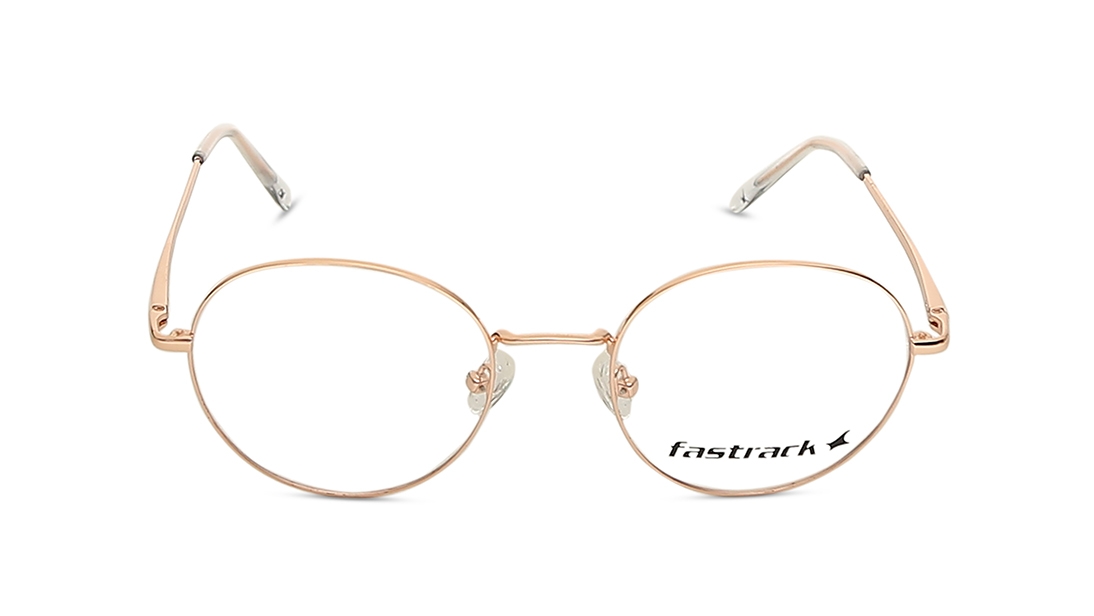 Image 1 of Rose Gold Oval Eyeglasses for Men and Women from Fastrack Available at Titan Eye+