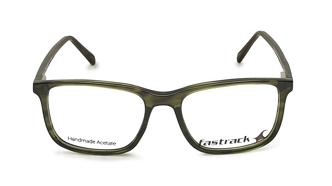 Image 1 of Olive Rectangle Eyeglasses for Men and Women from Fastrack Available at Titan Eye+