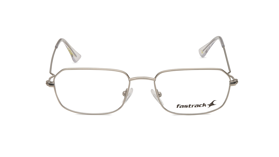 Image 1 of Silver Rectangle Eyeglasses for Men from Fastrack Available at Titan Eye+