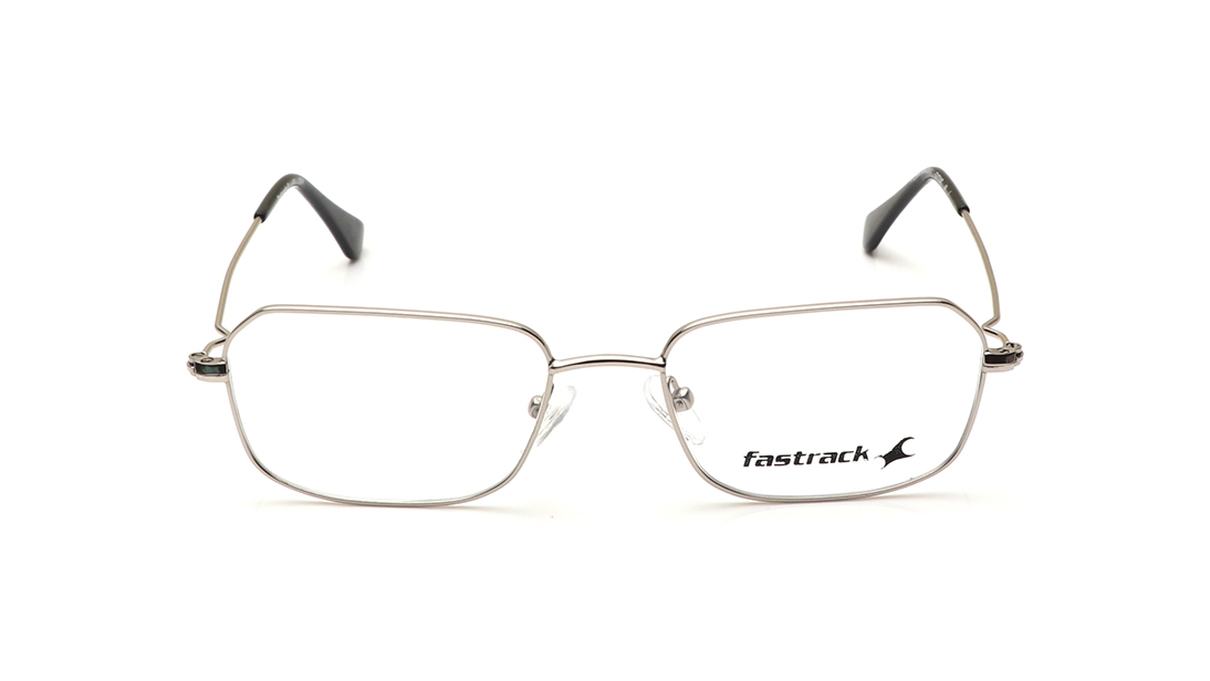 Image 1 of Silver Rectangle Eyeglasses for Men from Fastrack Available at Titan Eye+
