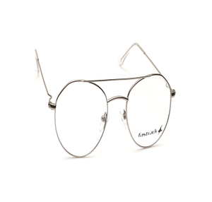 Image 2 of Silver Aviator Eyeglasses for Men from Fastrack Available at Titan Eye+