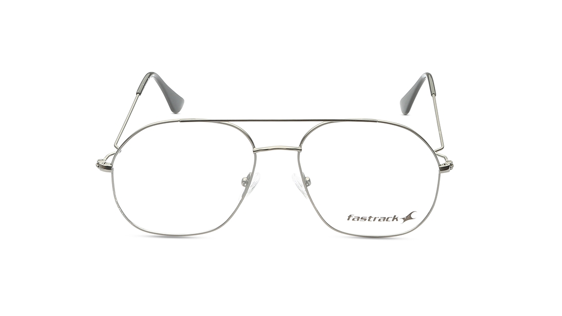 Image 1 of Silver Aviator Eyeglasses for Men from Fastrack Available at Titan Eye+