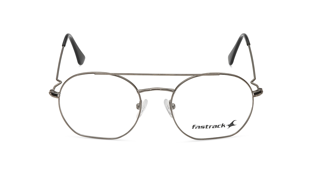 Image 1 of Gunmetal Geometric Eyeglasses for Women from Fastrack Available at Titan Eye+