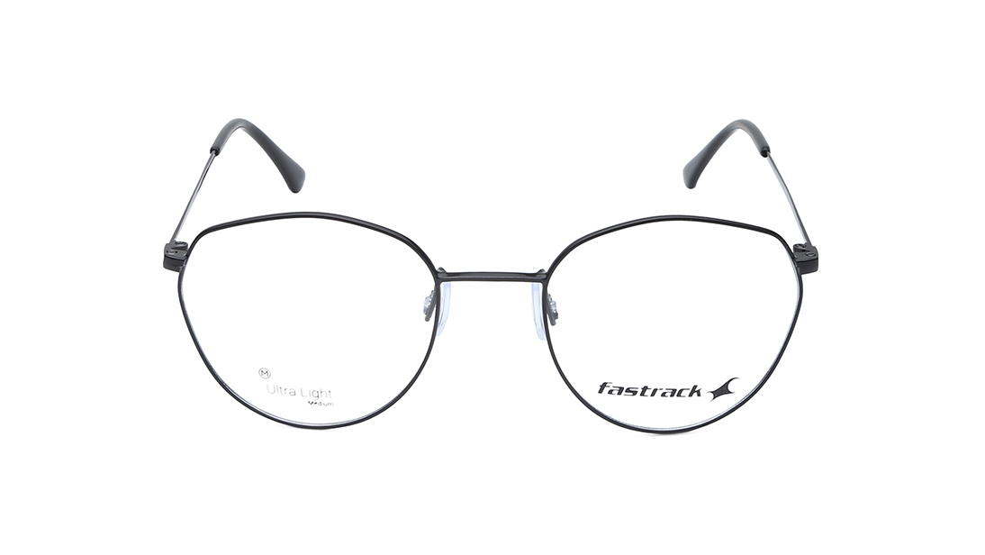 Image 1 of Black Geometric Eyeglasses for Men and Women from Fastrack Available at Titan Eye+