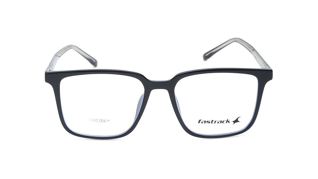 Image 1 of Black Square Eyeglasses for Men and Women from Fastrack Available at Titan Eye+