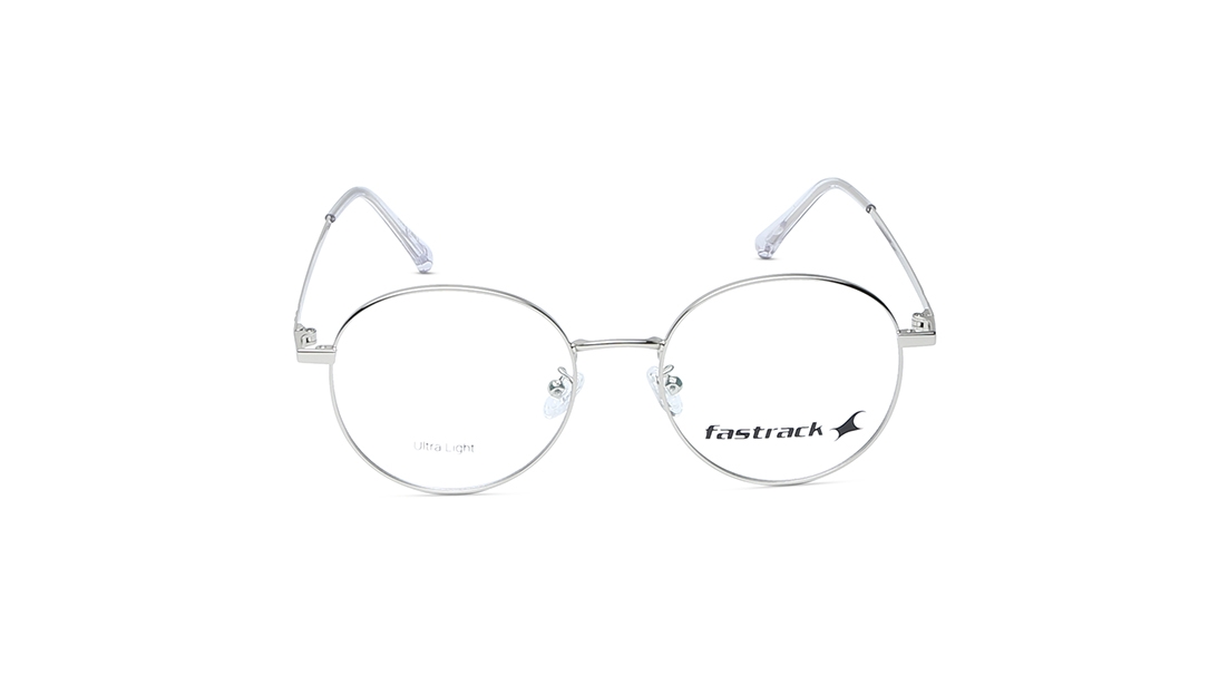 Image 1 of Silver Oval Eyeglasses for Men and Women from Fastrack Available at Titan Eye+