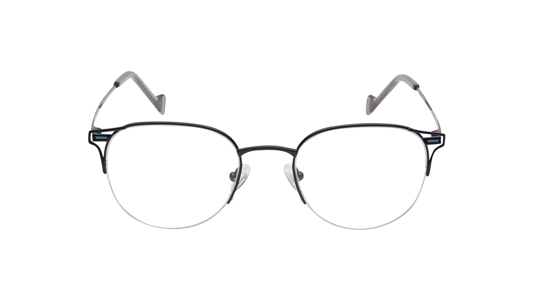 Image 1 of Black Oval Eyeglasses for Men and Women from Fastrack Available at Titan Eye+