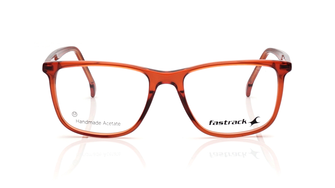 Image 1 of Orange Square Eyeglasses for Men from Fastrack Available at Titan Eye+