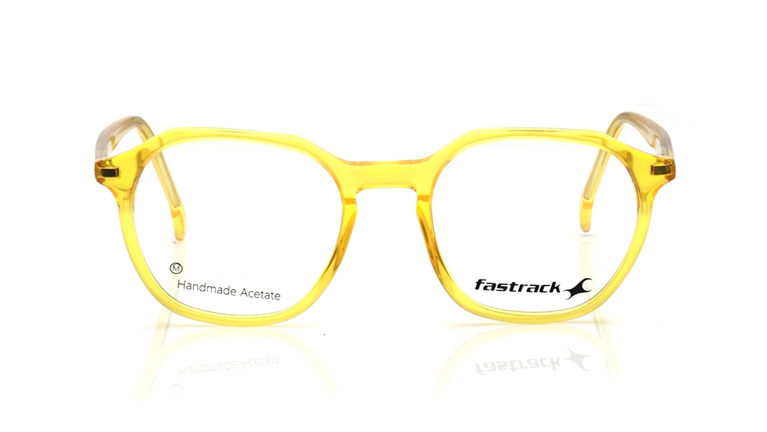 Image 1 of Yellow Round Eyeglasses for Men from Fastrack Available at Titan Eye+