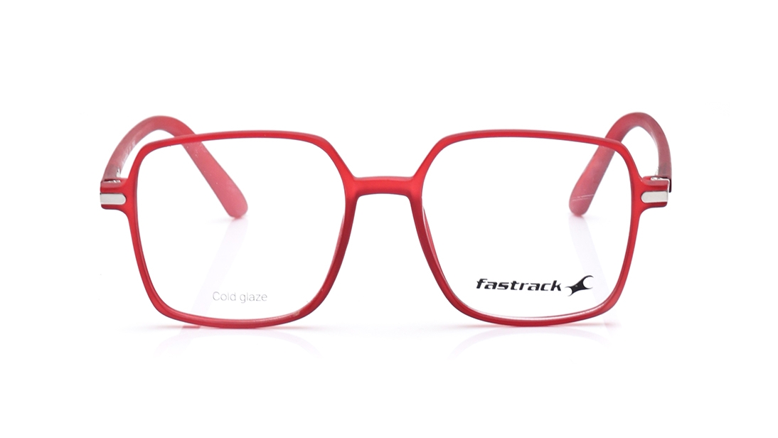 Image 1 of Red Square Eyeglasses for Men and Women from Fastrack Available at Titan Eye+