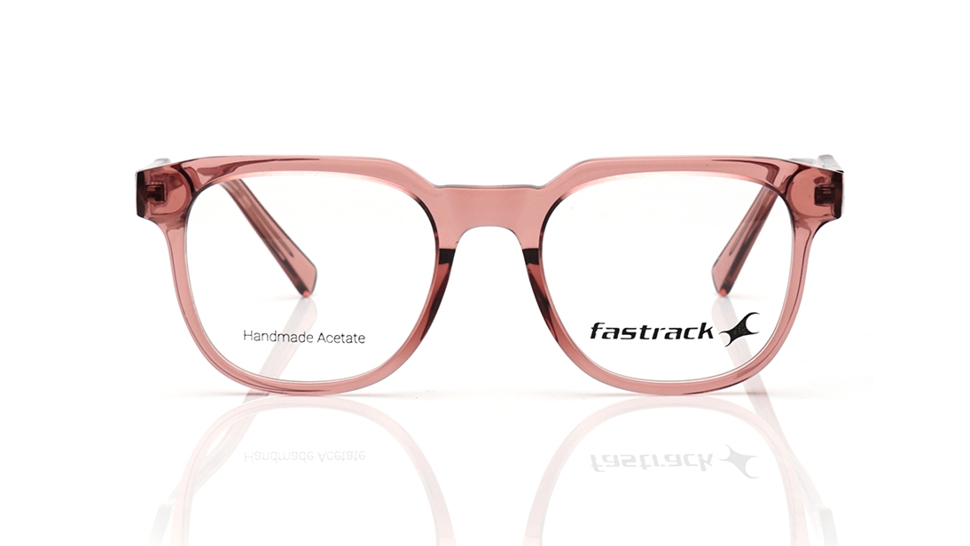 Image 1 of Pink Wayfarer Eyeglasses for Men and Women from Fastrack Available at Titan Eye+