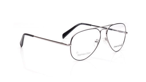 Image 2 of Silver Aviator Eyeglasses for Men from Fastrack Available at Titan Eye+