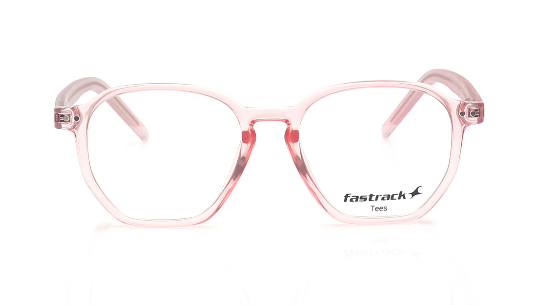 Image 1 of Pink Geometric Eyeglasses for Men and Women from Tees By Fastrack Available at Titan Eye+