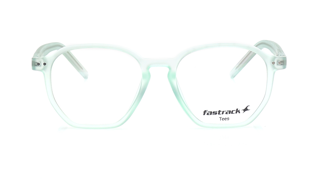 Image 1 of Grey Geometric Eyeglasses for Men and Women from Tees By Fastrack Available at Titan Eye+