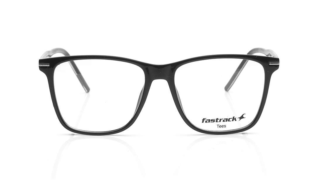 Image 1 of Black Square Computer Glasses for Men and Women from Tees By Fastrack Available at Titan Eye+