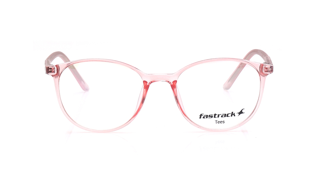 Image 1 of Pink Oval Computer Glasses for Men and Women from Tees By Fastrack Available at Titan Eye+