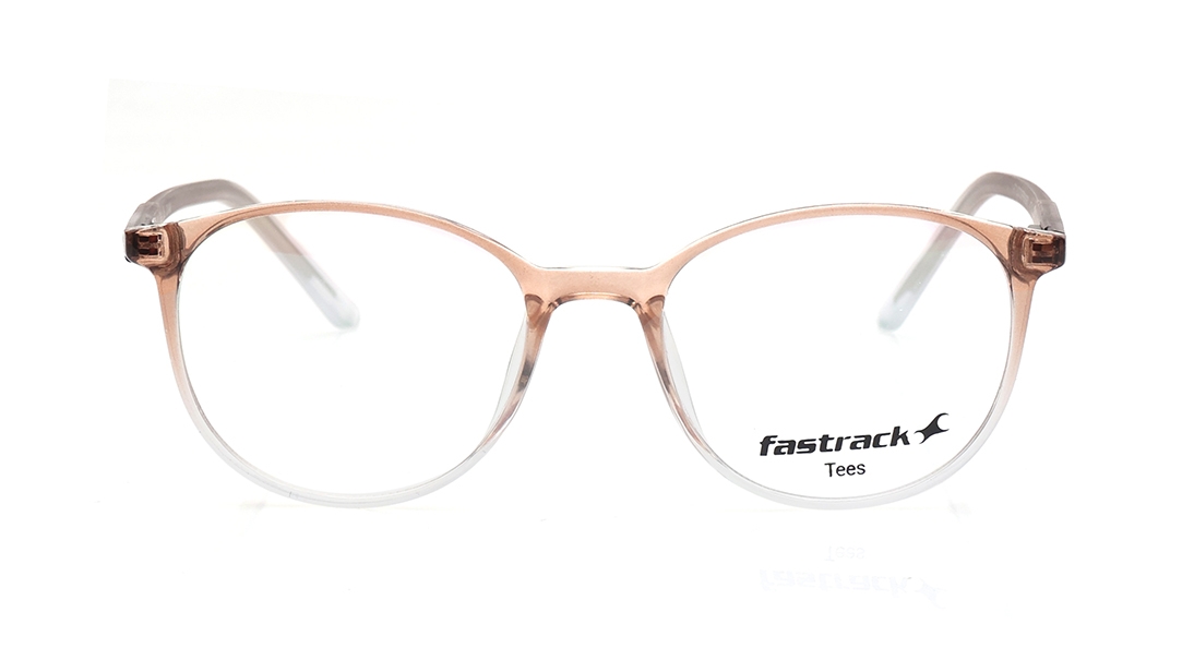 Image 1 of Brown Oval Eyeglasses for Men and Women from Tees By Fastrack Available at Titan Eye+