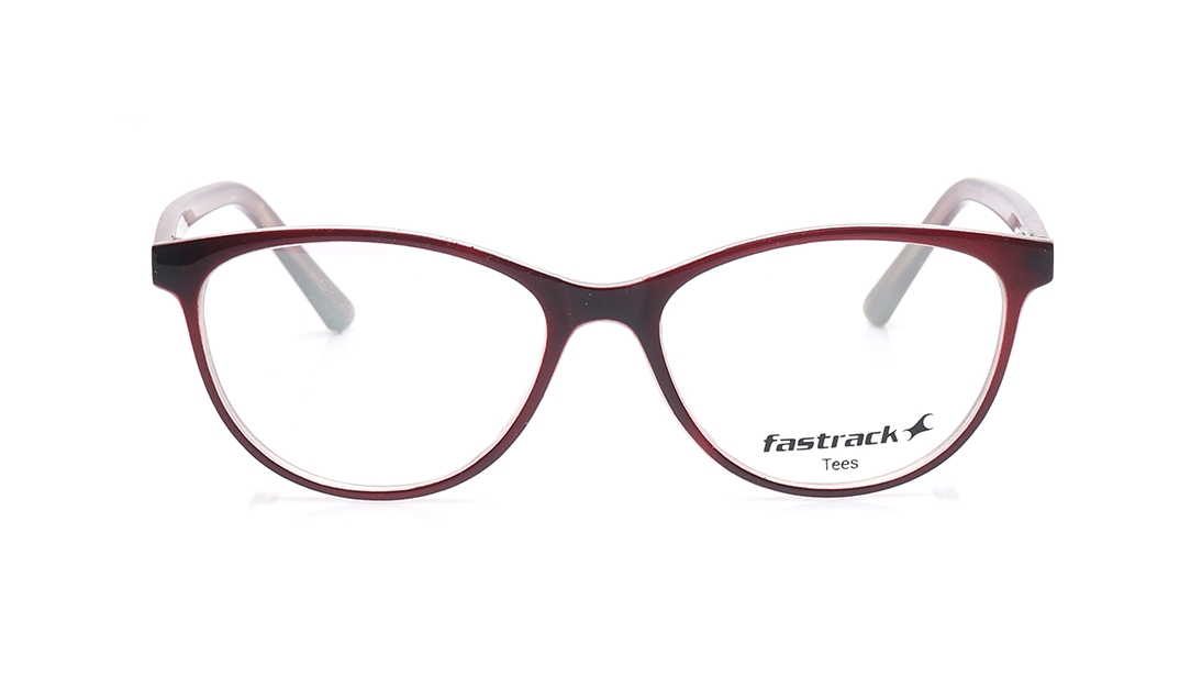 Image 1 of Maroon Oval Computer Glasses for Women from Tees By Fastrack Available at Titan Eye+