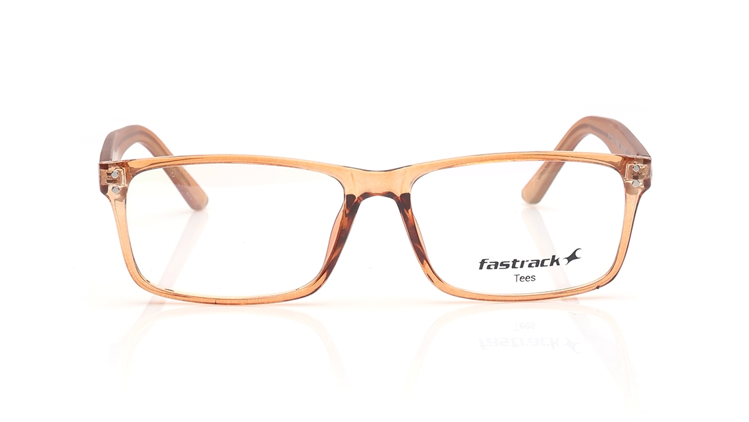 Image 1 of Peach Rectangle Eyeglasses for Men and Women from Tees By Fastrack Available at Titan Eye+