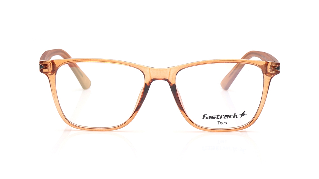 Image 1 of Orange Wayfarer Computer Glasses for Men and Women from Tees By Fastrack Available at Titan Eye+