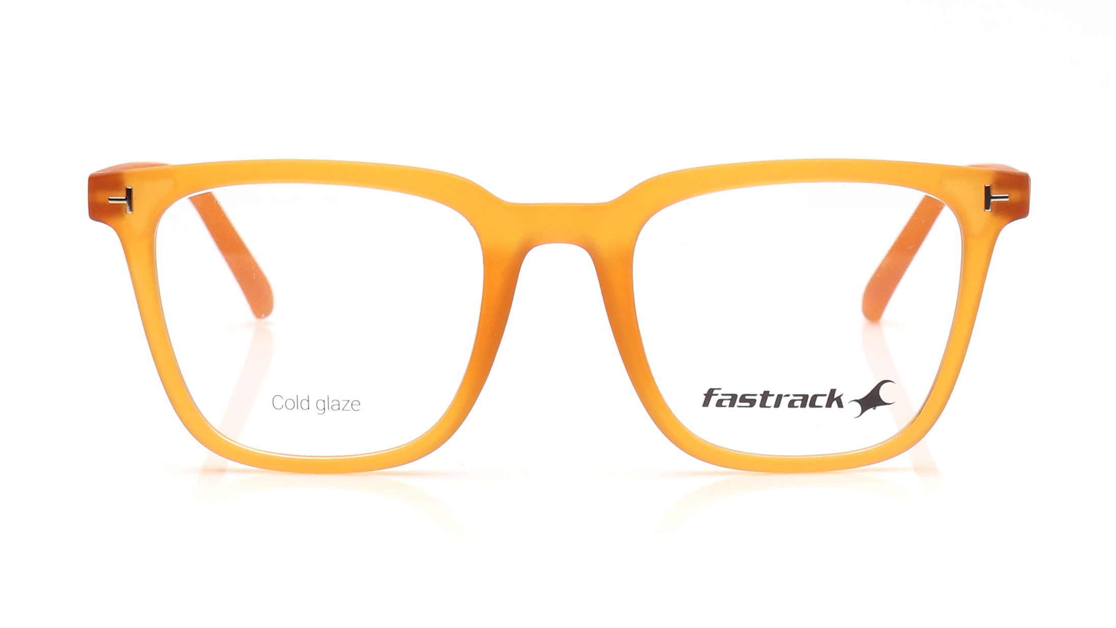 Image 1 of Orange Wayfarer Eyeglasses for Men and Women from Fastrack Available at Titan Eye+
