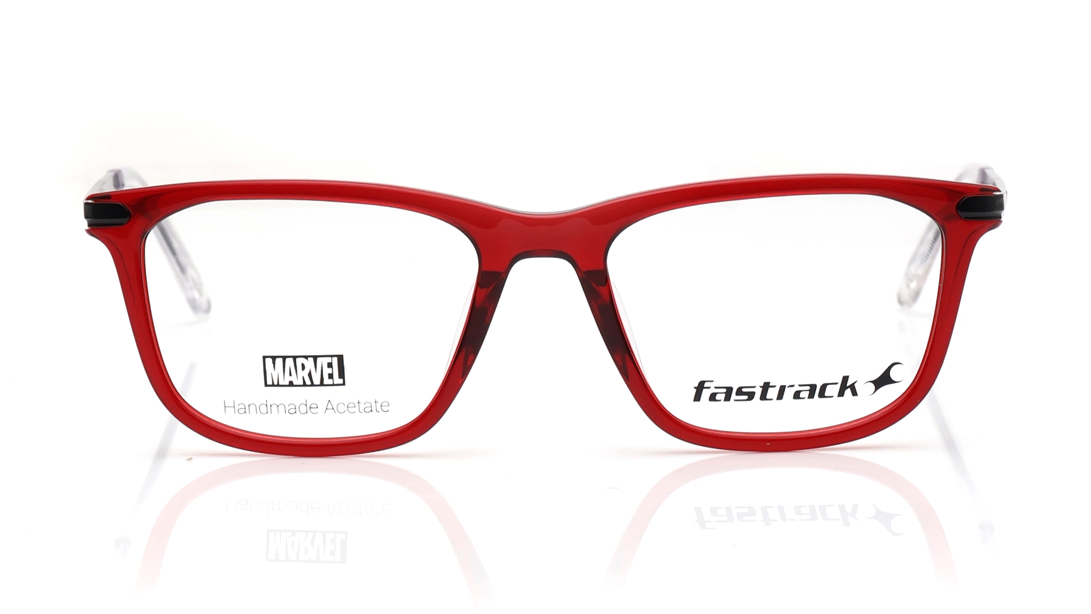 Image 1 of Red Rectangle Eyeglasses for Men and Women from Fastrack Available at Titan Eye+