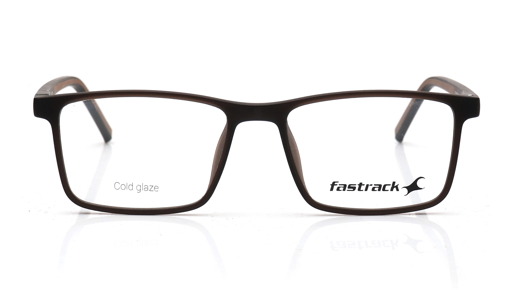 Image 1 of Brown Rectangle Eyeglasses for Men from Fastrack Available at Titan Eye+